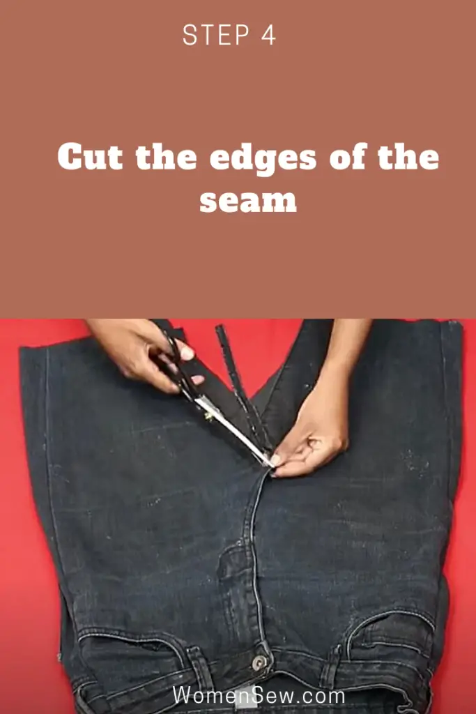 How to turn jeans into a skirt step 4
