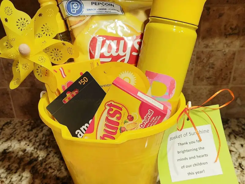 Gift Basket with yellow items