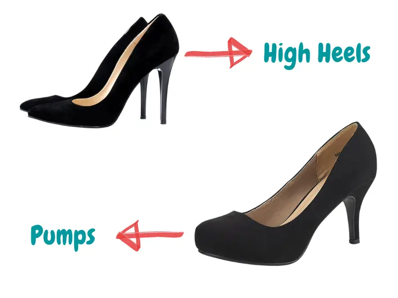 Difference Between Pumps and Heels