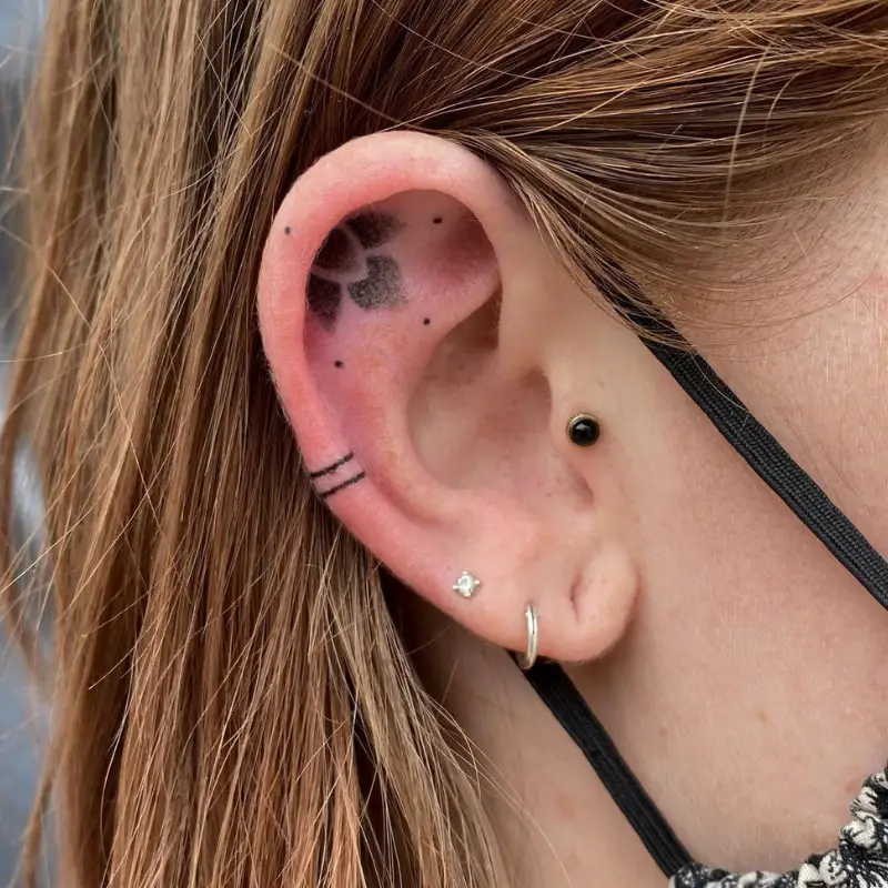 Ear Tattoo Ideas For Women 