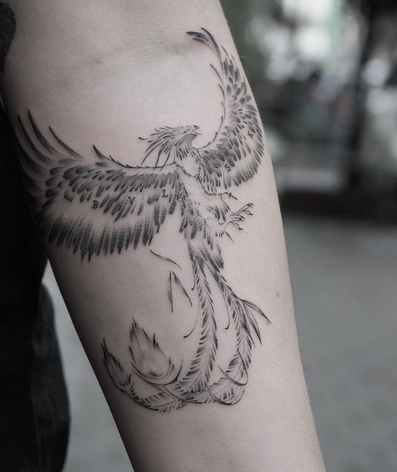 Latest Phoenix Tattoo Ideas for Females in Arm - WomenSew
