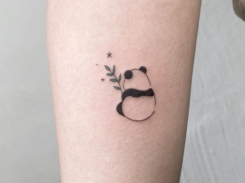 Sleepy Panda SemiPermanent Tattoo  Reallooking Temporary Tattoos   SimplyInkedin