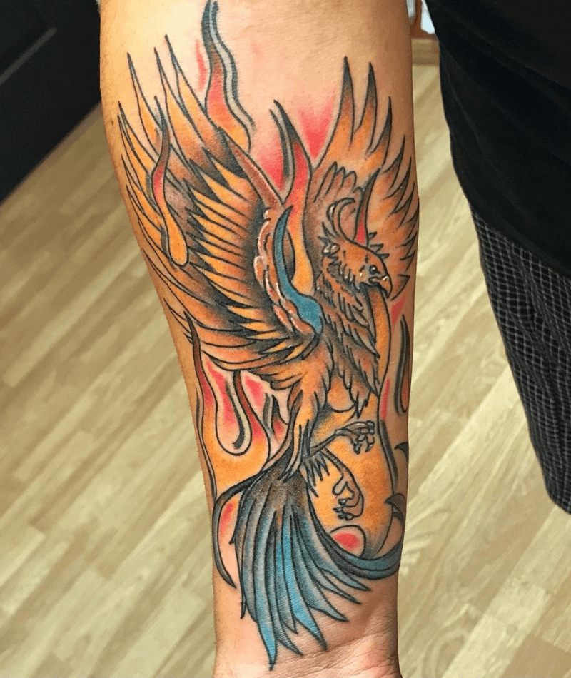 Latest Phoenix Tattoo Ideas for Females in Arm - WomenSew