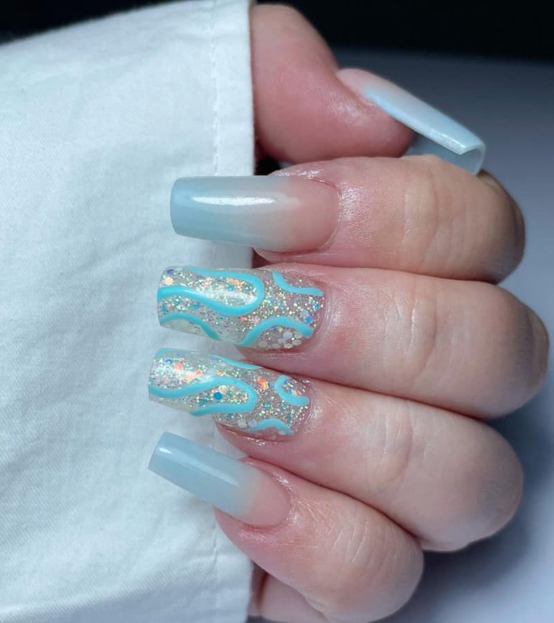 Blue Ombre Nail Art Ideas