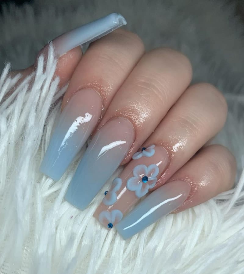 Blue Ombre Nail Art Ideas