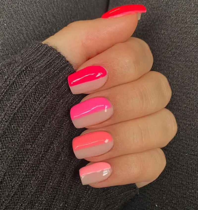 Pink Ombre Nail Art Ideas
