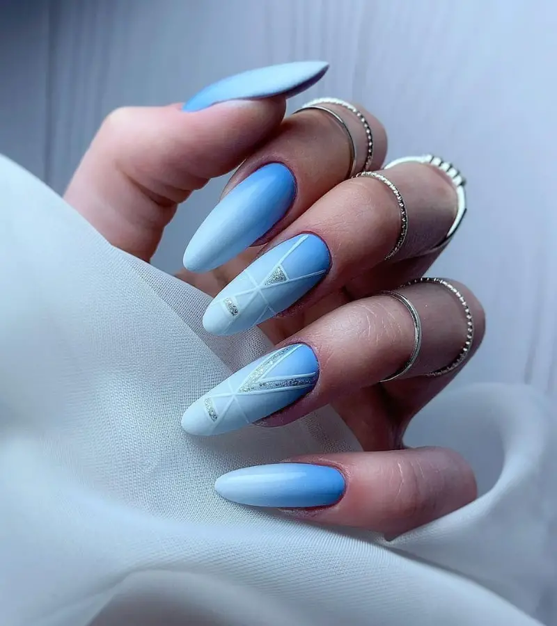 Blue Ombre Nail Art Ideas