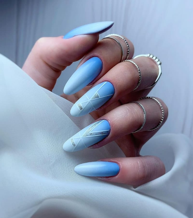 Blue Ombre Nail Art Ideas