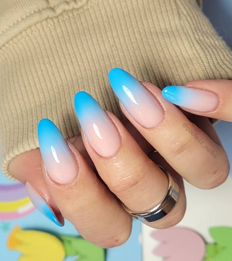 Blue Ombre Nail Art Ideas