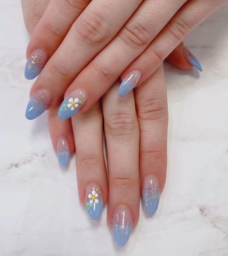 Blue Ombre Nail Art Ideas