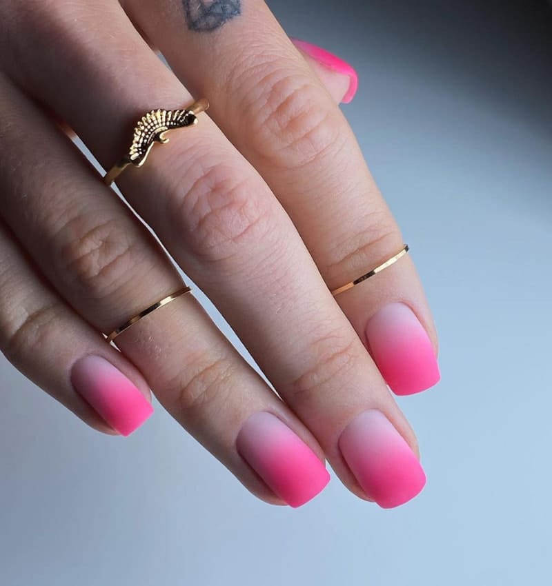 Pink Ombre Nail Art Ideas