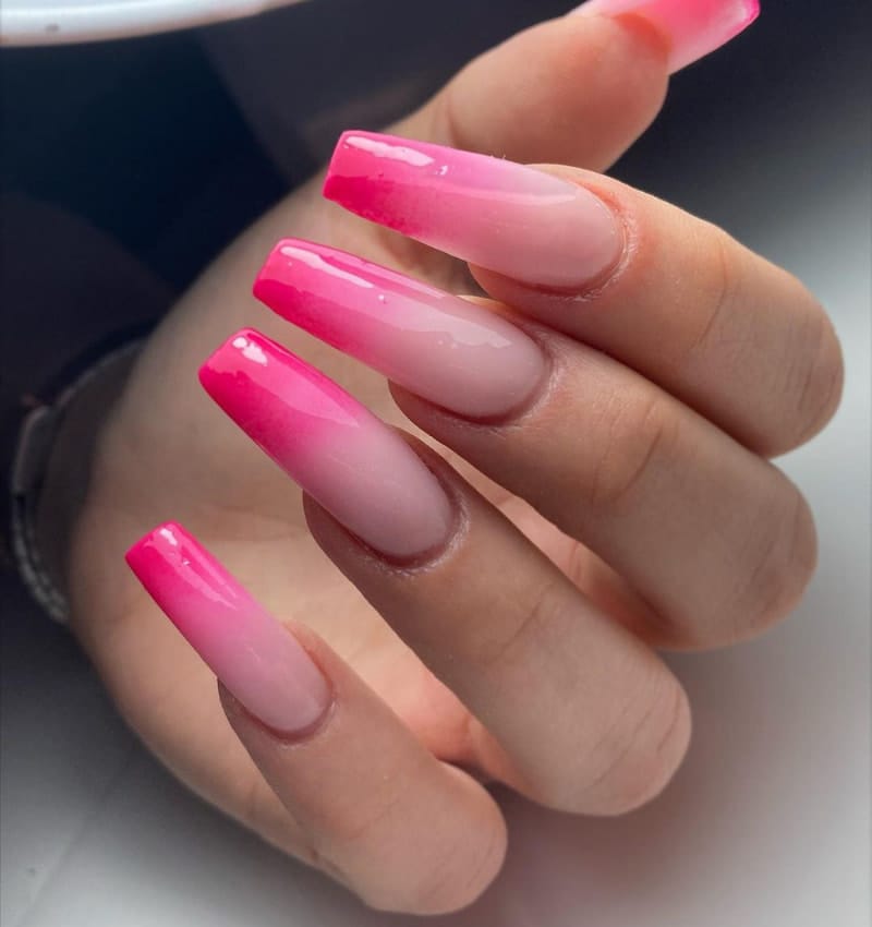 Pink Ombre Nail Art Ideas