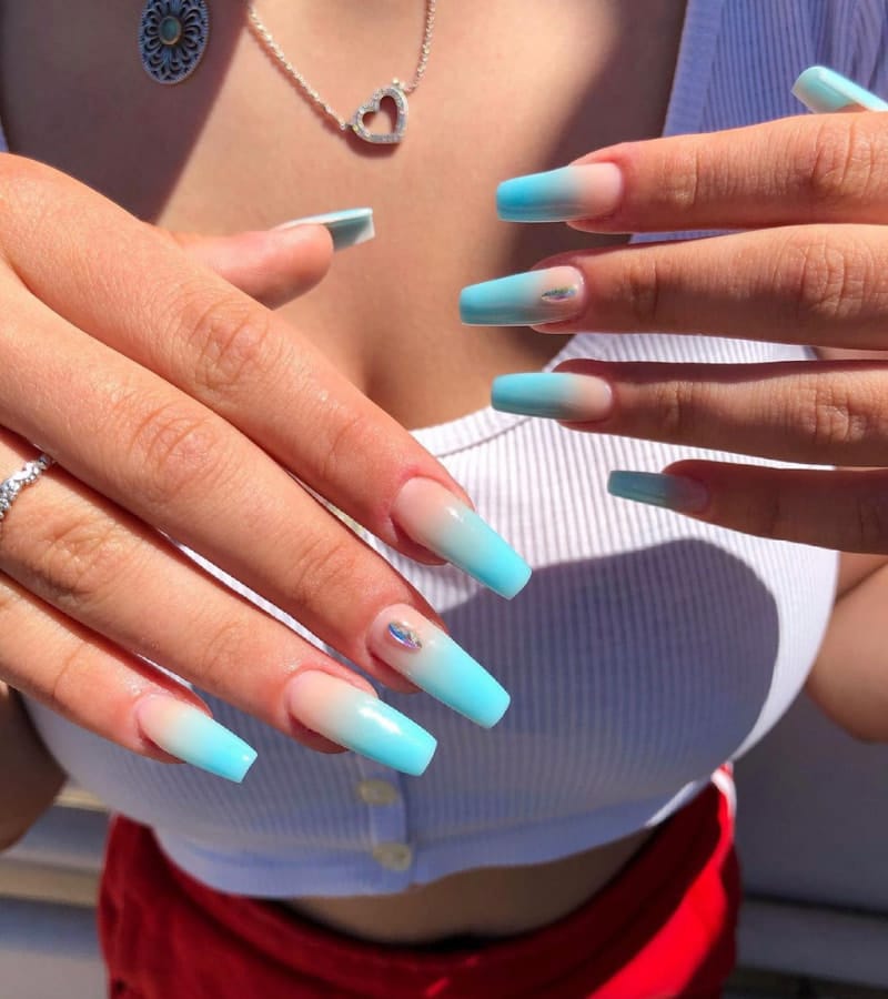 Blue Ombre Nail Art Ideas