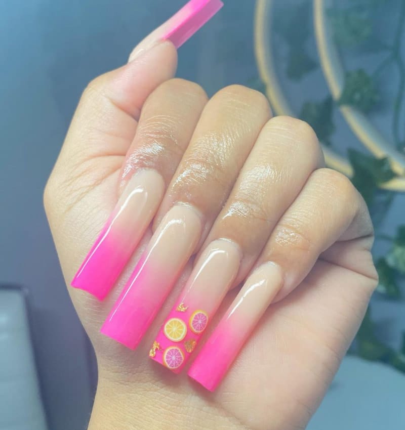 Pink Ombre Nail Art Ideas