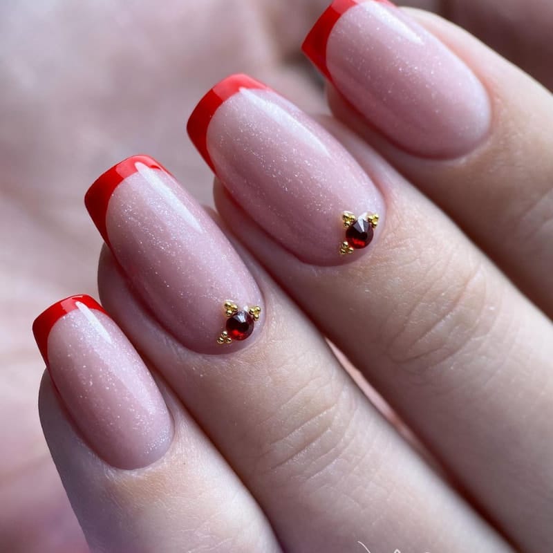 Red French Nail Ideas 