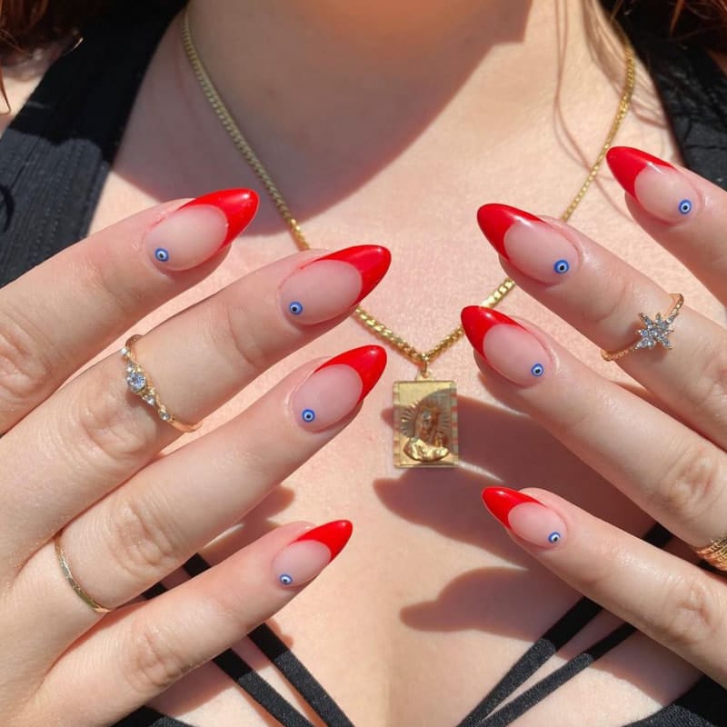 Red French Nail Ideas 