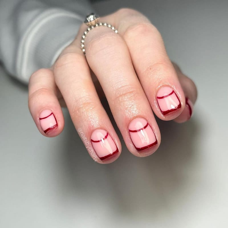 Red French Nail Ideas 