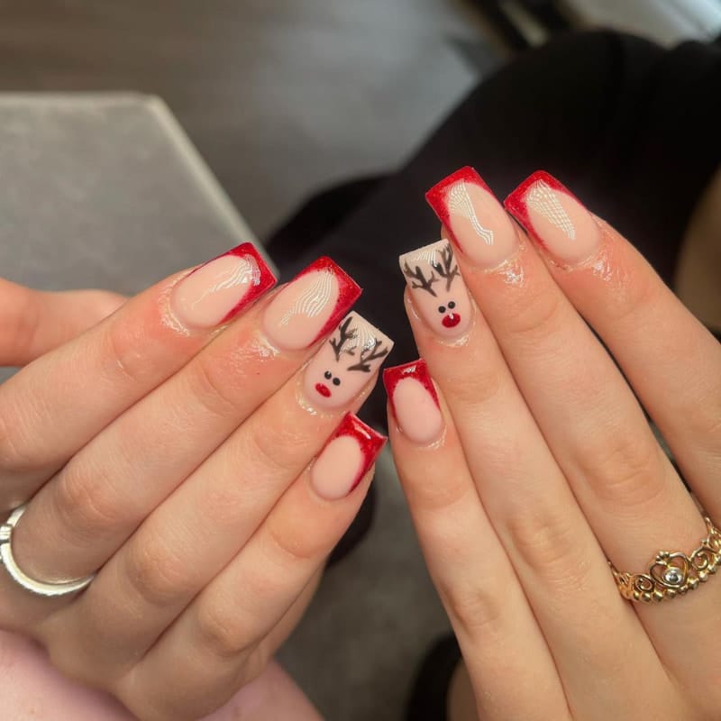 Red French Nail Ideas 