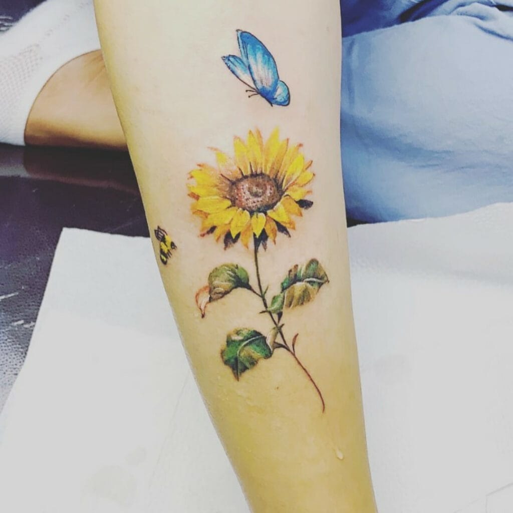 Sunflower Tattooed around my birthmark by Tilda Tattoo StudiobySol in  Seoul South Korea  rtattoos