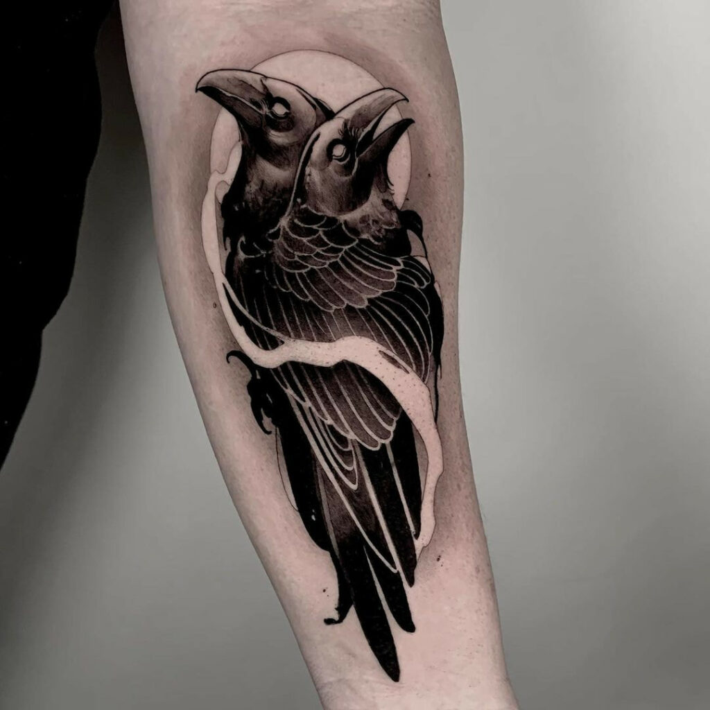 Raven tattoo  Tattoos Bird tattoo neck Crow tattoo