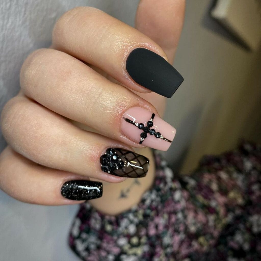 Nail Ideas With Rhinestones