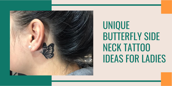 Unique Butterfly Side Neck Tattoo Ideas for Ladies