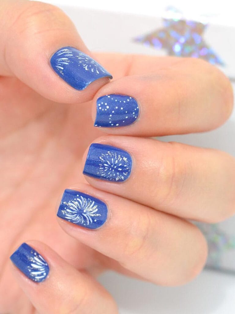 fireworks nail art