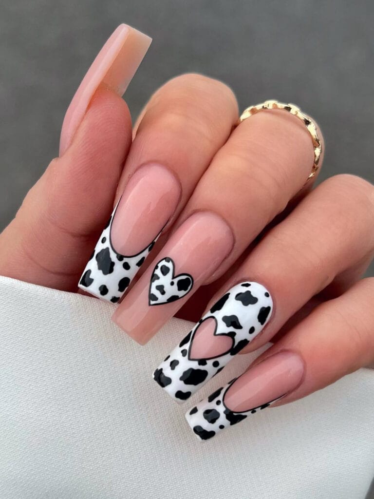 Cow print nails 