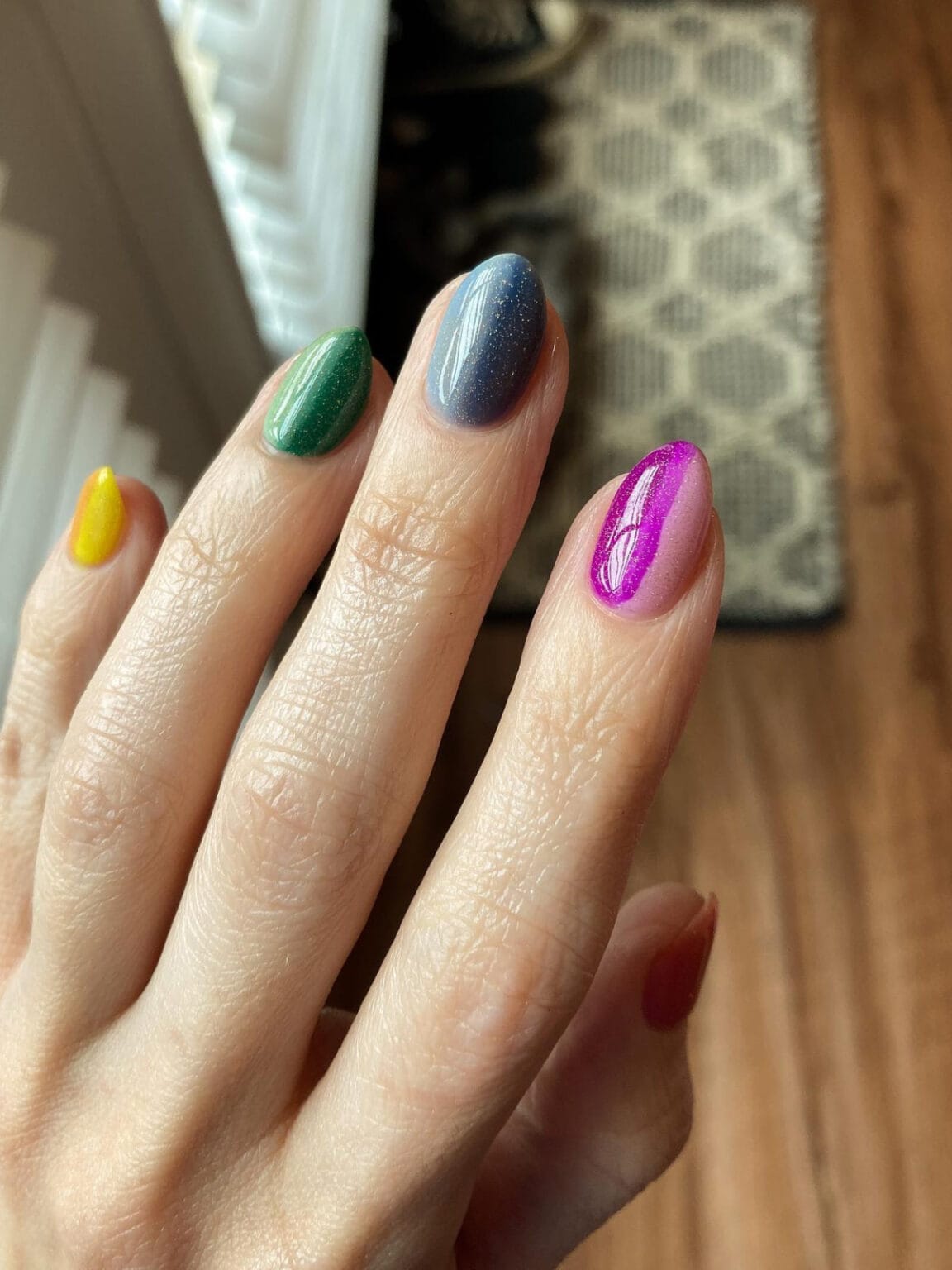 40+ Stunning Multi Color Nail Designs - WomenSew
