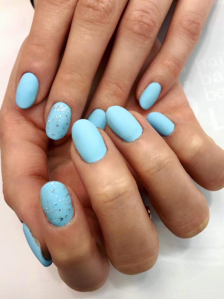 light blue nail