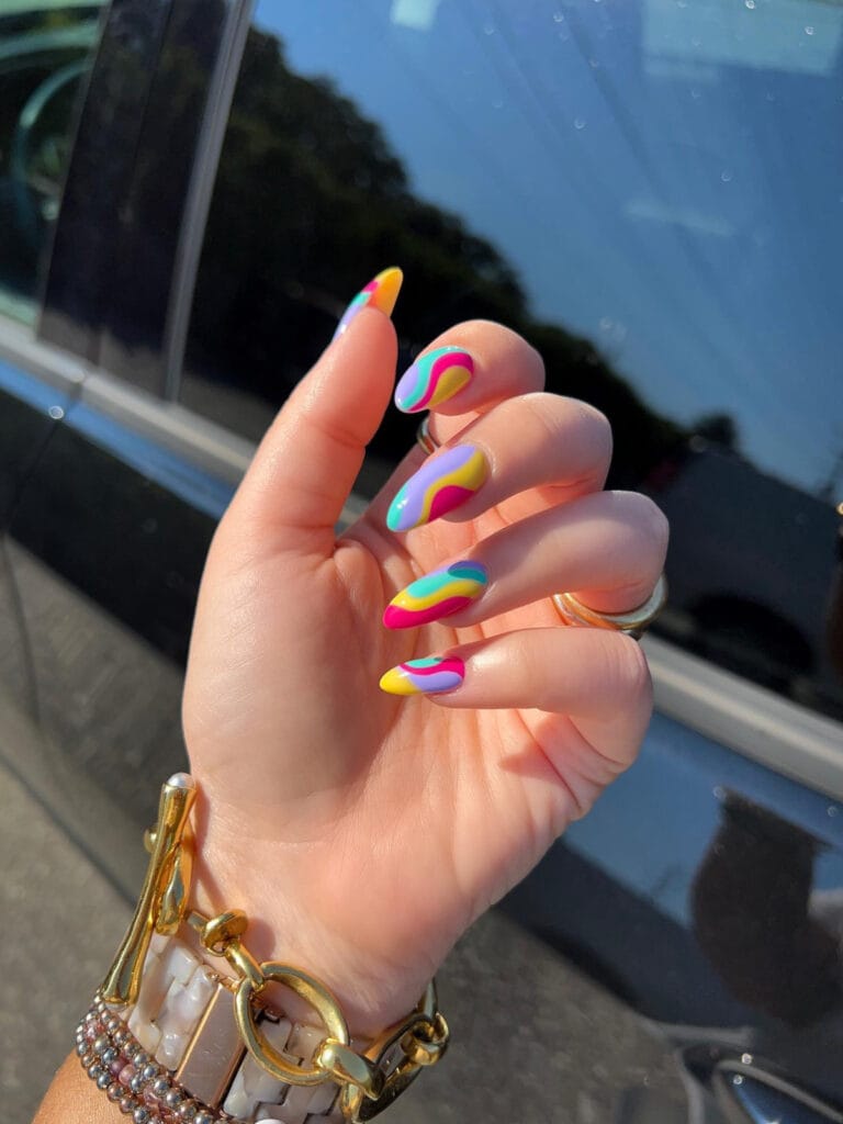 multi color nail