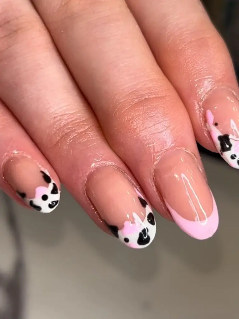 Cow print nails 