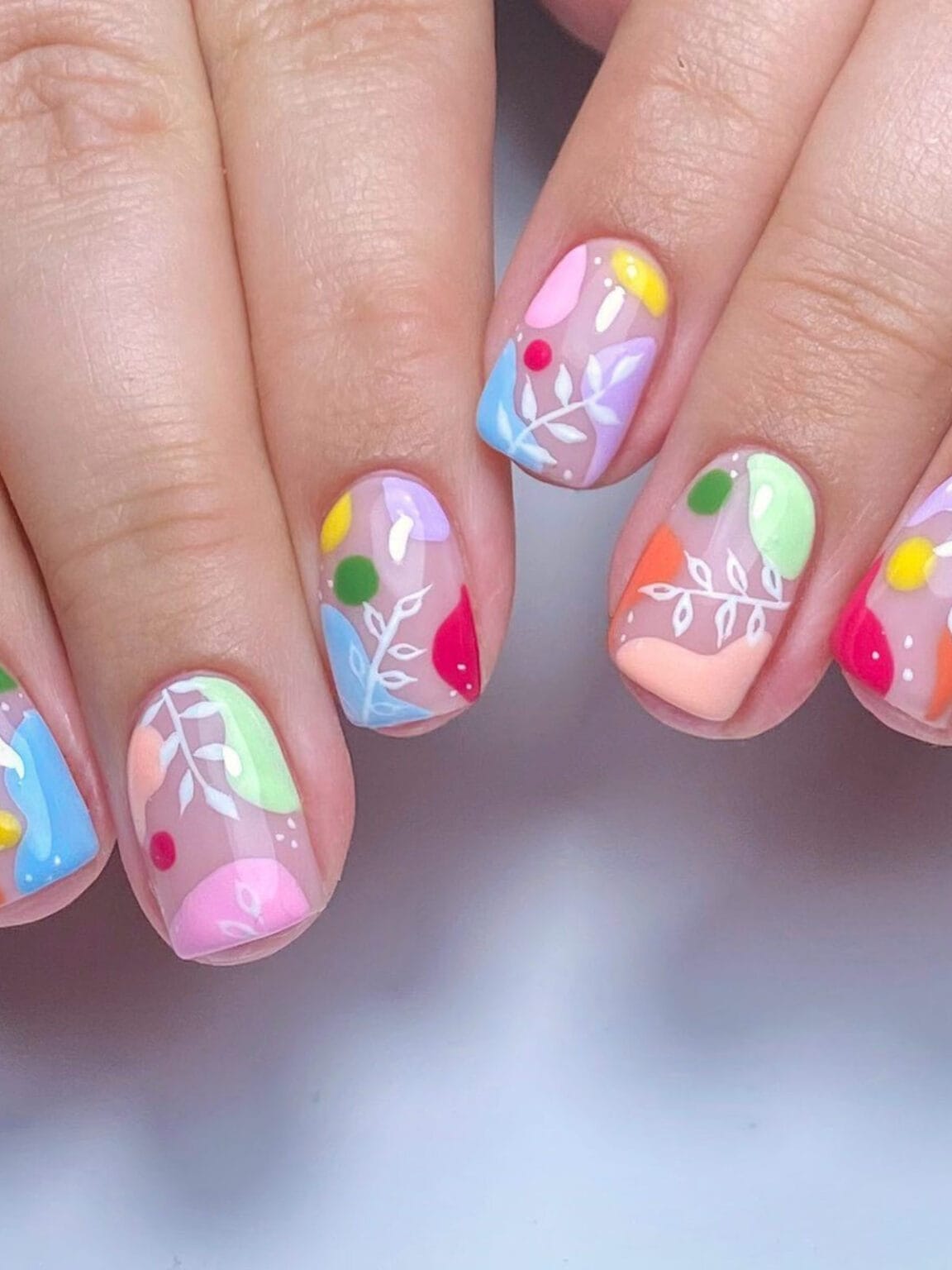 40+ Stunning Multi Color Nail Designs - WomenSew