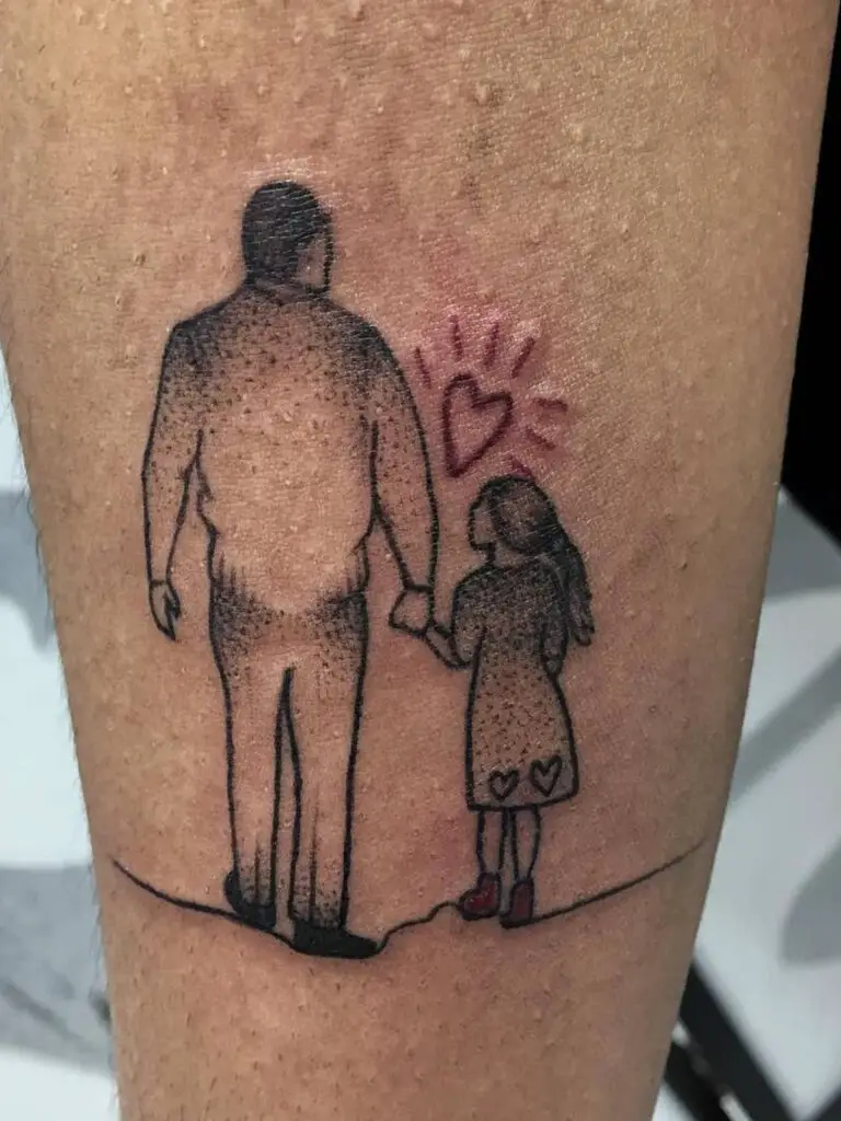 father-daughter tattoo