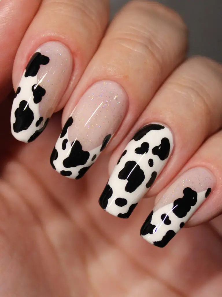Cow print nails 