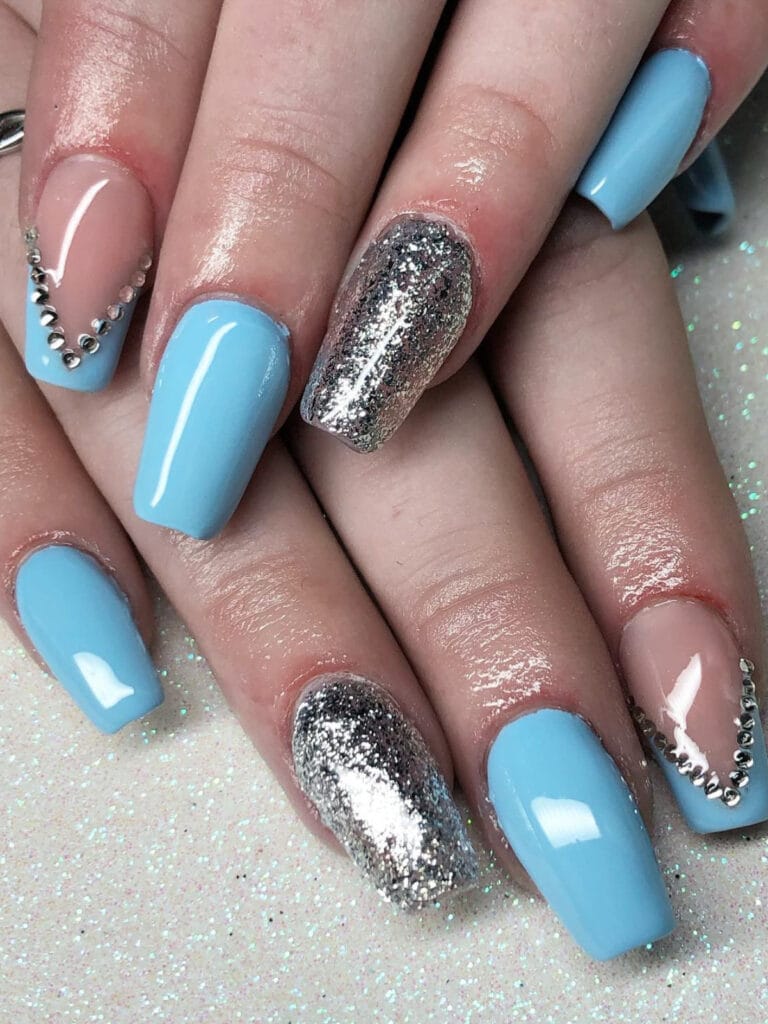 light blue nail