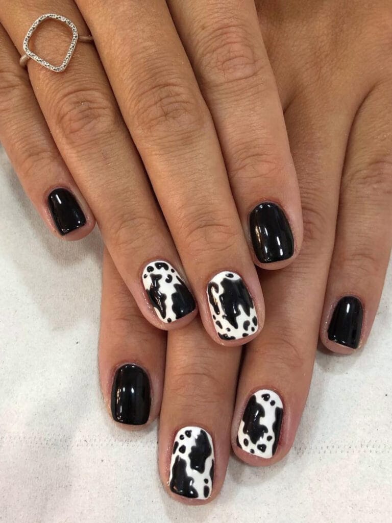 Cow print nails 