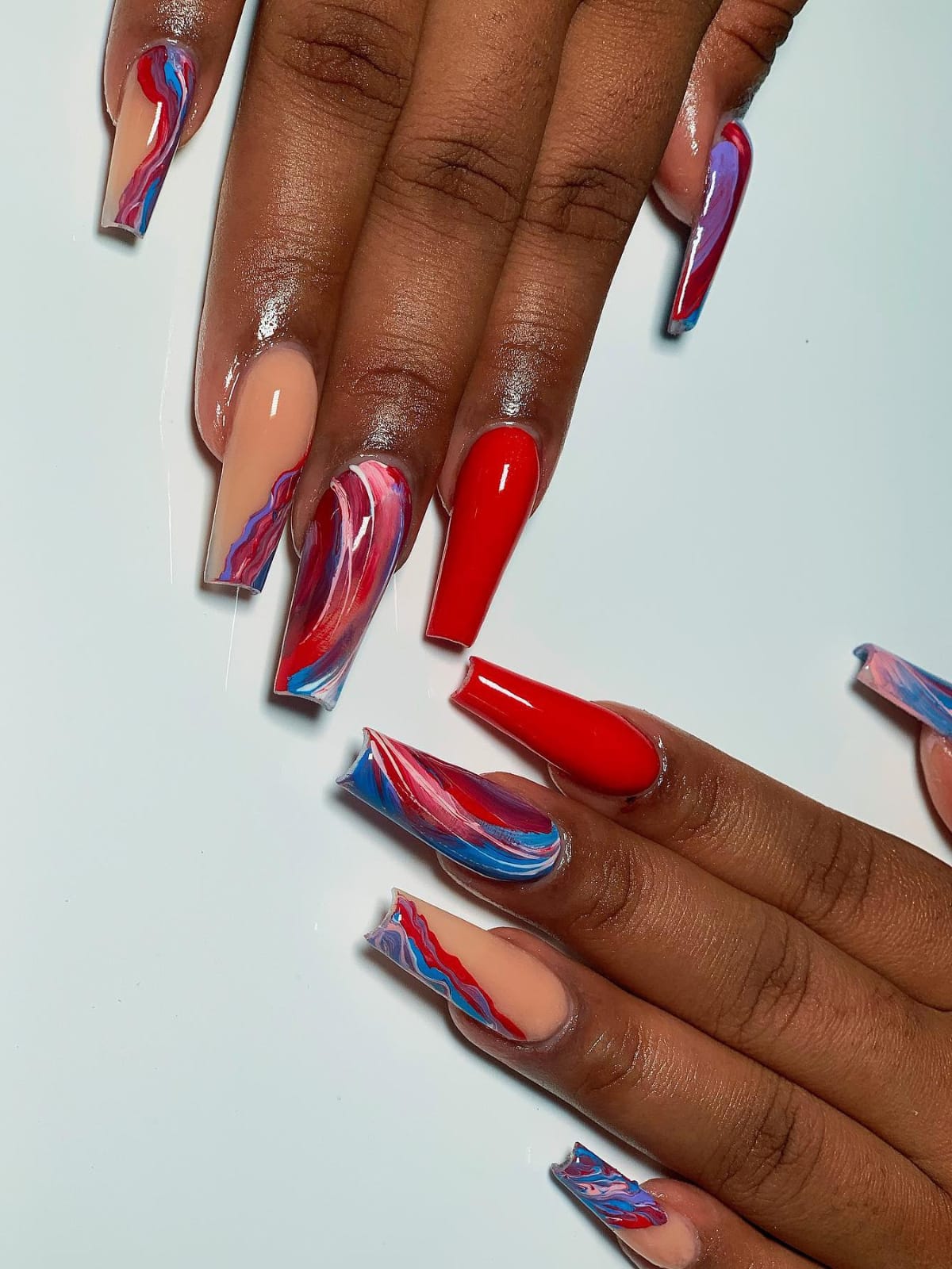 40+ Stunning Multi Color Nail Designs - WomenSew