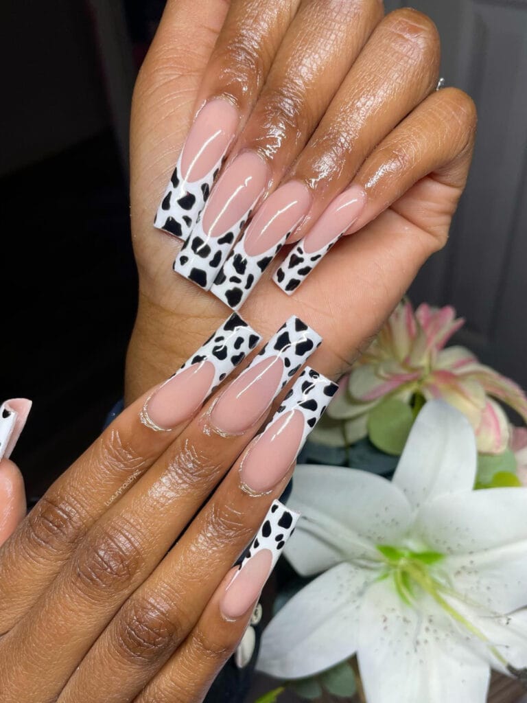 Cow print nails 