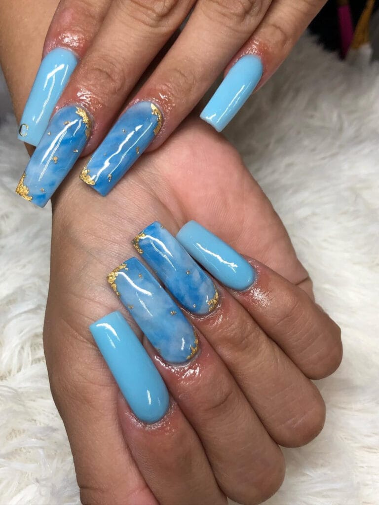 light blue nail