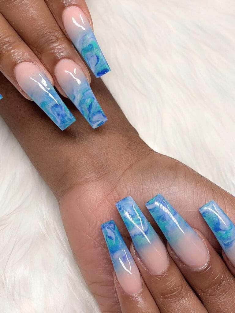 light blue nail