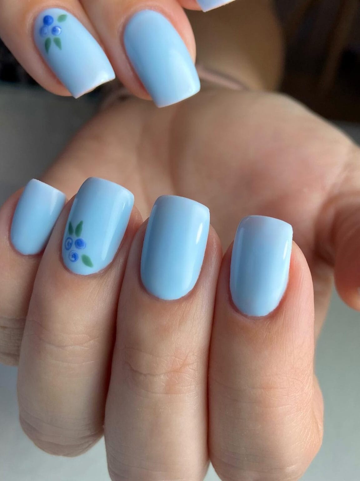 40 Delightful Blueberry Milk Nail Art Ideas To Try Womensew