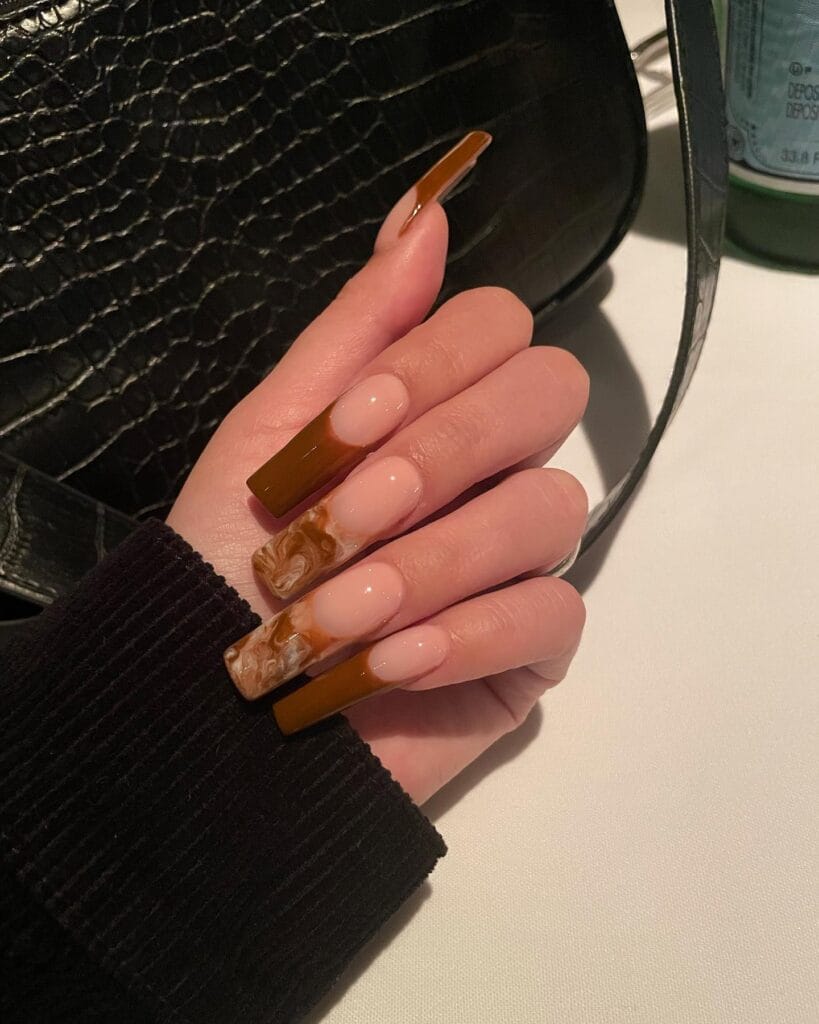 20+ Elegant French Tip Fall Nail Ideas for Timeless Seasonal Beauty ...