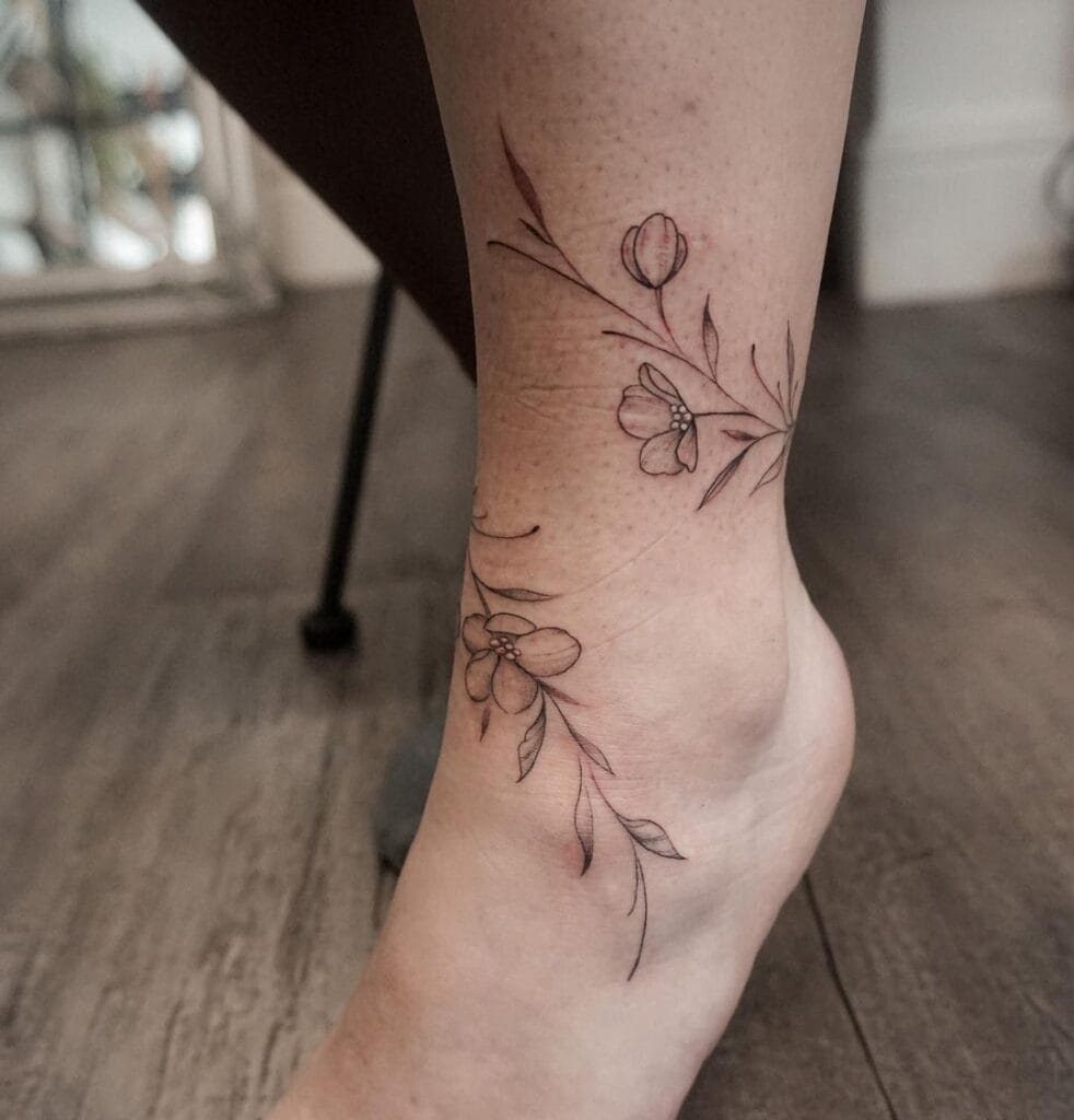 Ankle Wraparound Tattoo