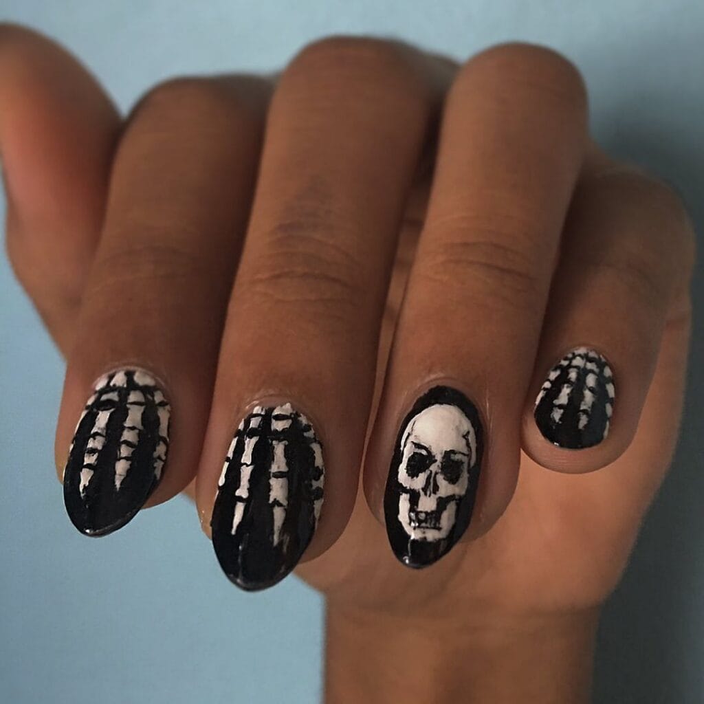 20+ Fiery Skull Nail Designs That Rock Your World WomenSew