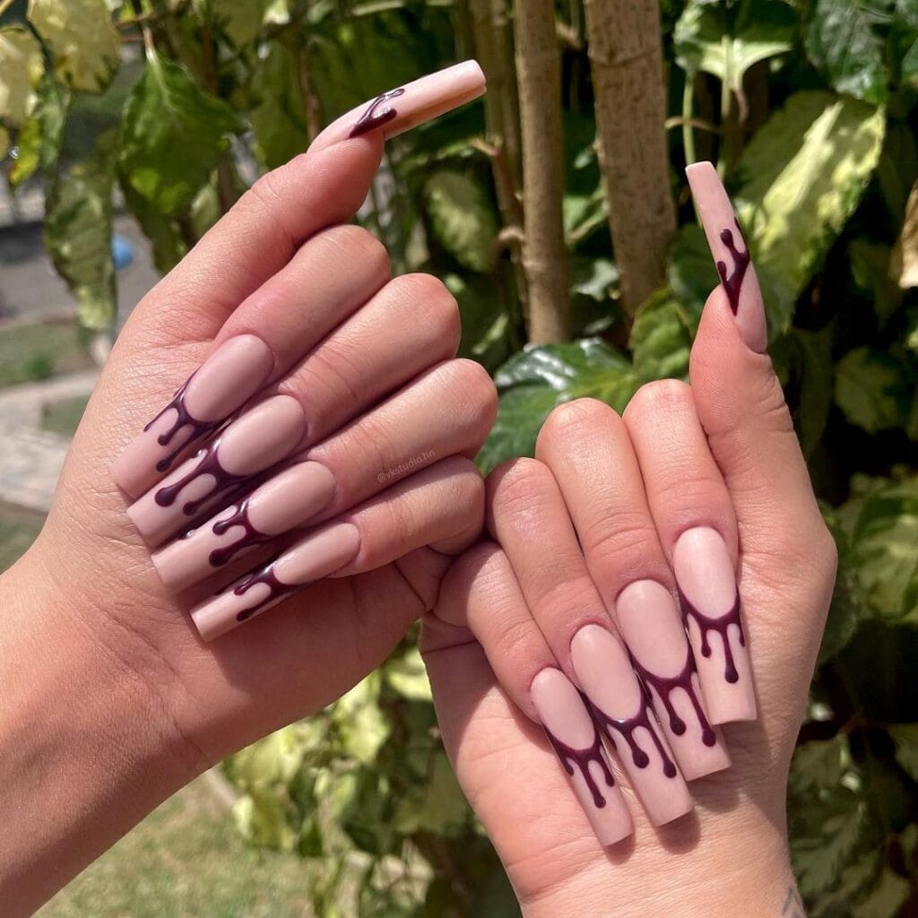 Blood Drip Nails