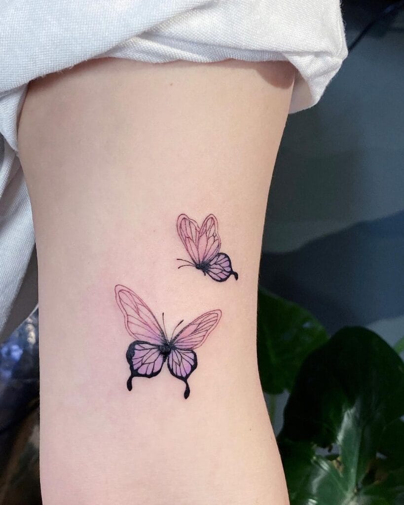 Purple Butterfly Tattoo