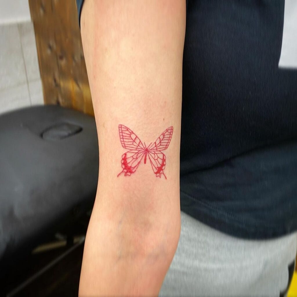 Red Butterfly Tattoo Ideas