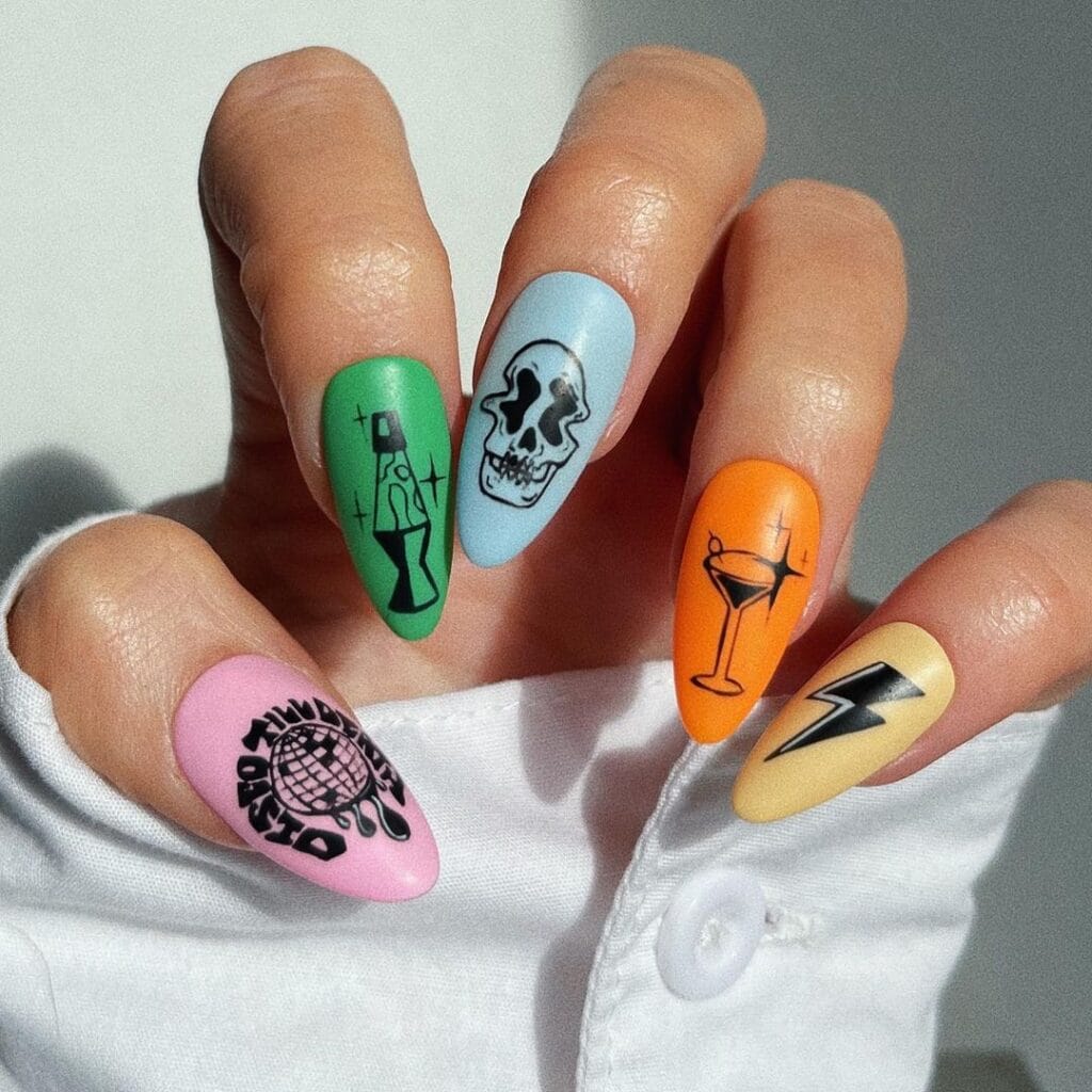 20+ Fiery Skull Nail Designs That Rock Your World - WomenSew