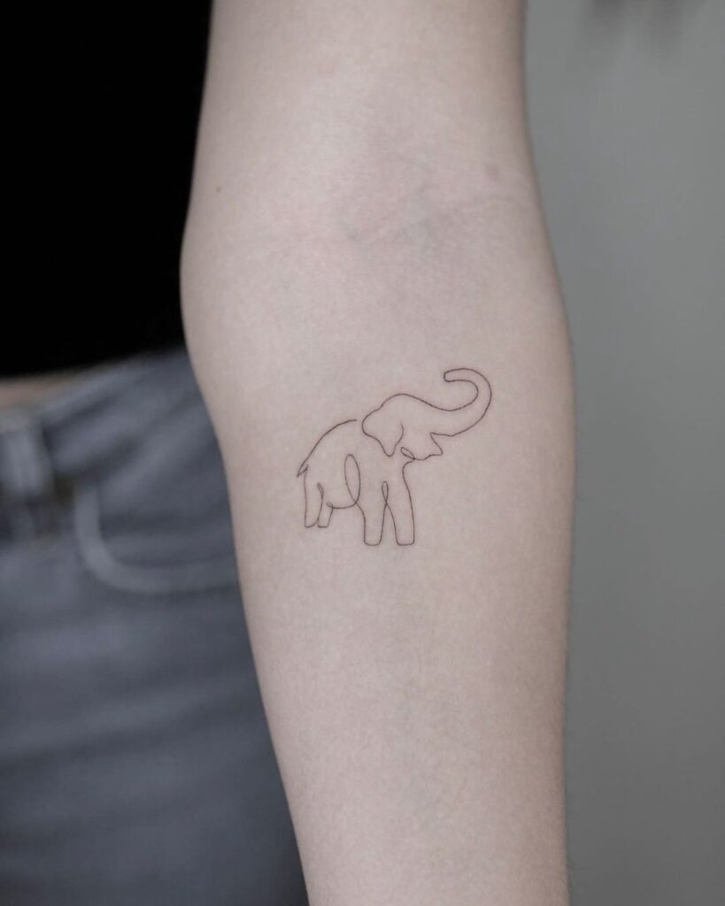 20+ Irresistibly Adorable Mini Elephant Tattoo Inspirations - WomenSew